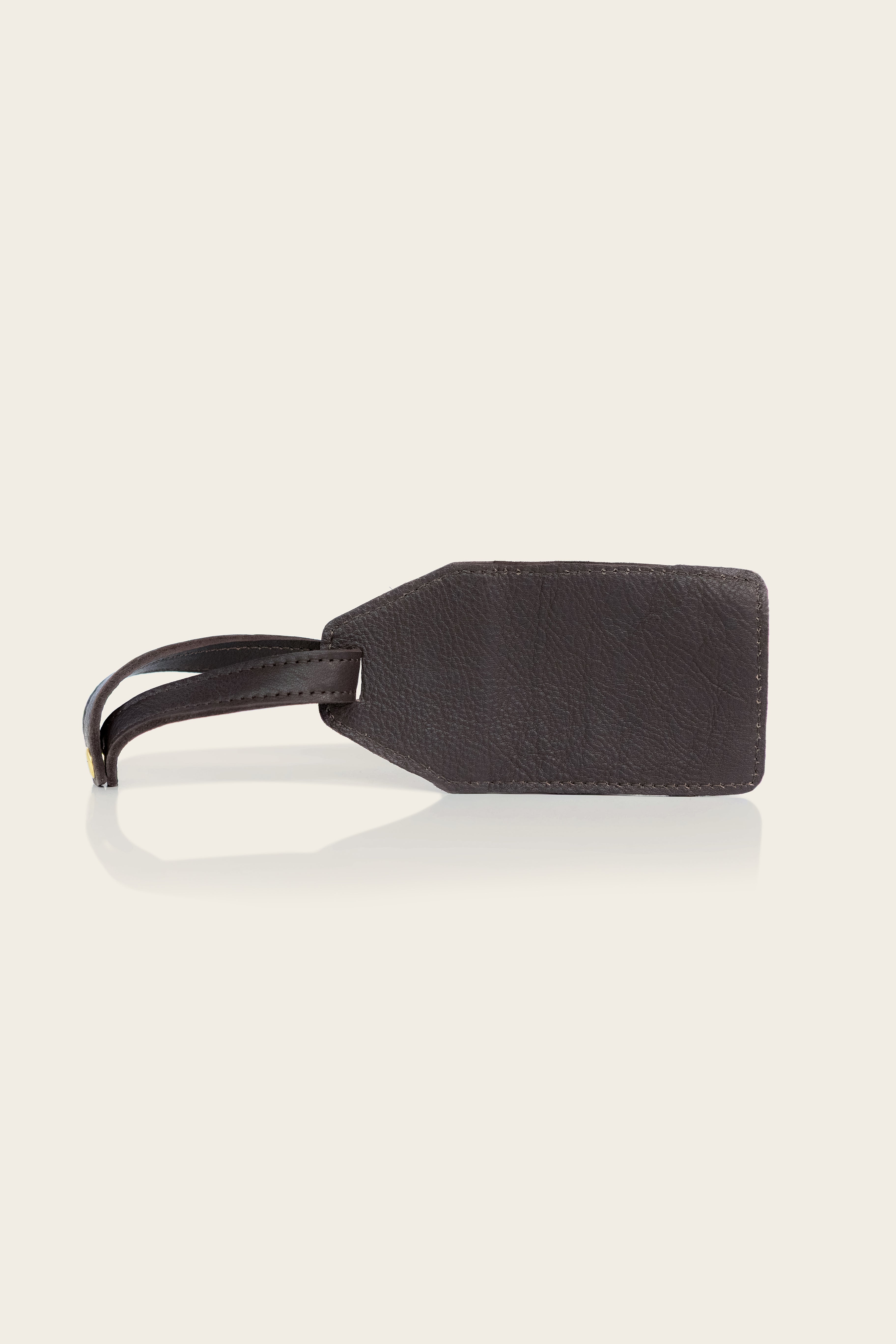 Luggage Tag - Brown Leather