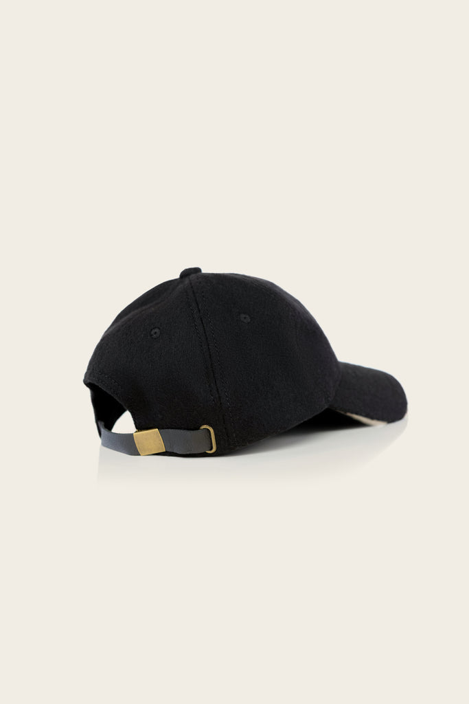 Honest wolf wool heritage cap black  product 