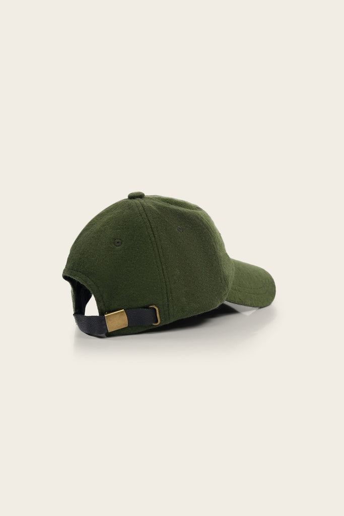 Honest Wolf cap green with black leather product