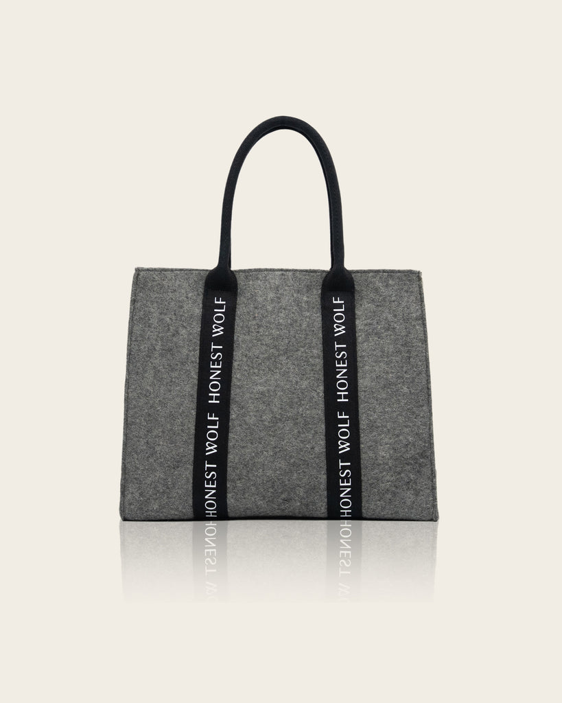 Honest wolf wool heritage bag grey marle product