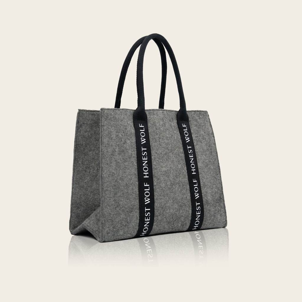 Honest wolf wool heritage bag grey marle product