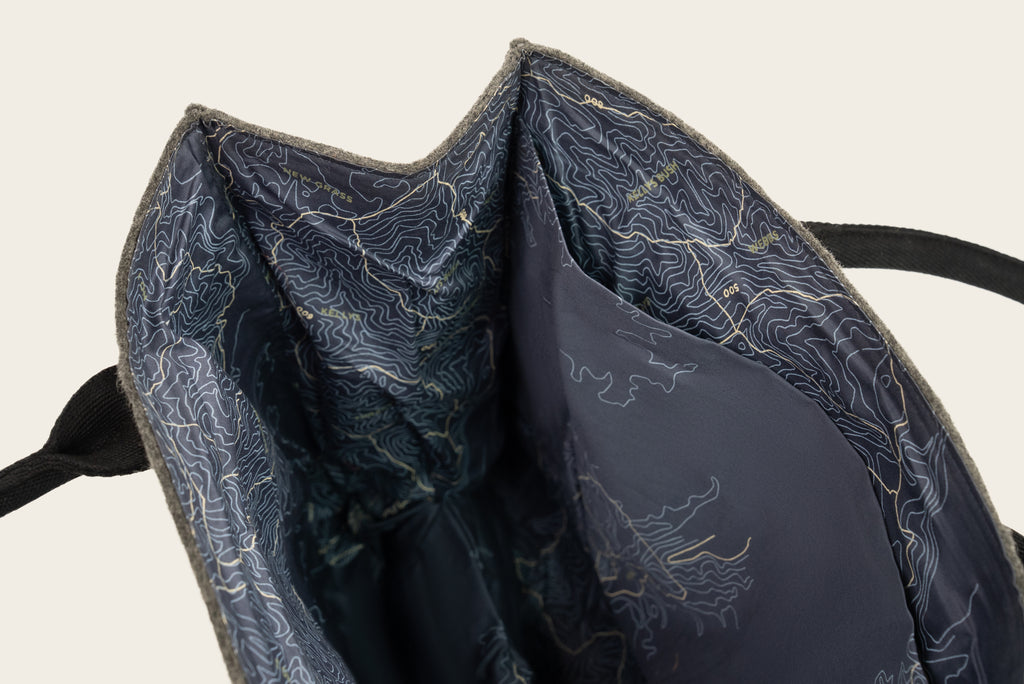 Honest wolf wool heritage bag grey marle product