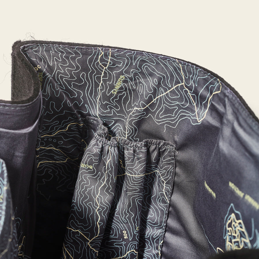 Honest Wolf black and cream wool heritage tote product