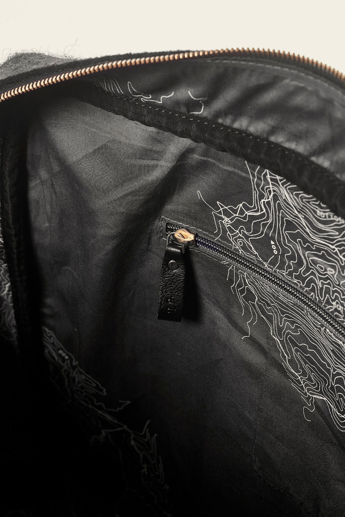 honest wolf black wool duffle overnight bag product