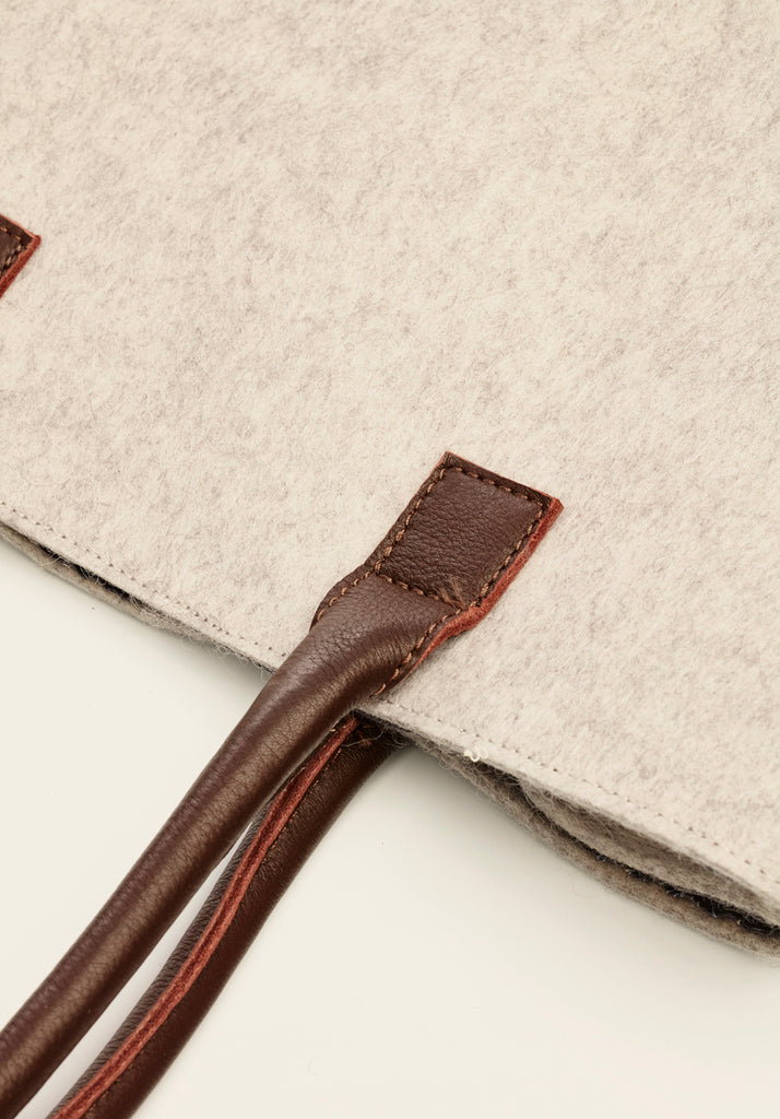 honest wolf wool everyday tote bag in taupe product