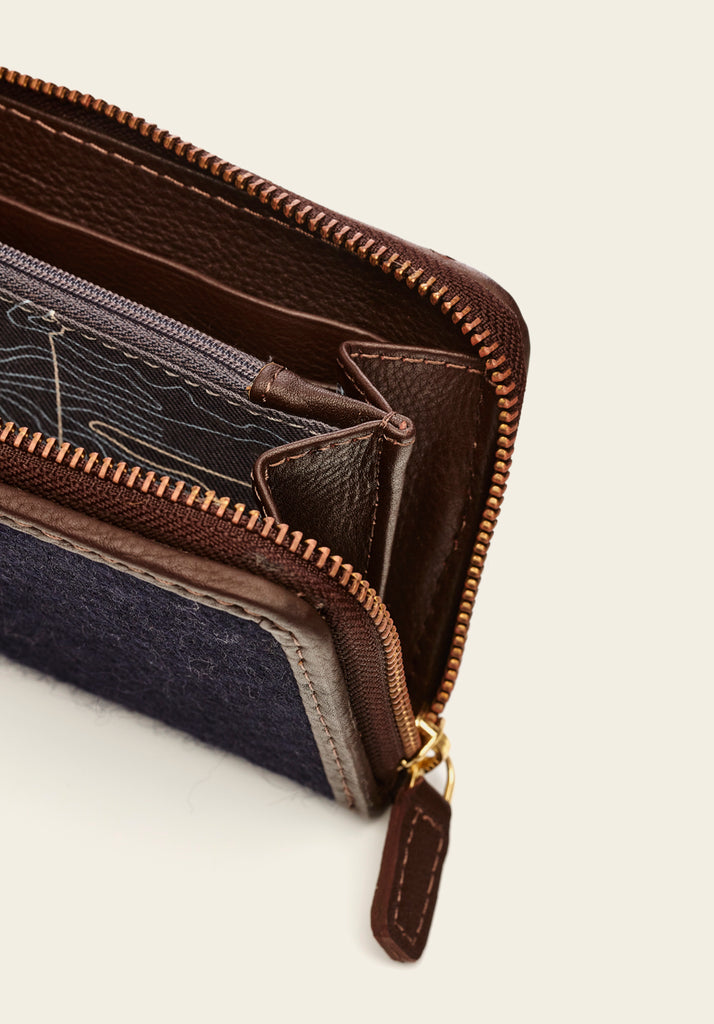 honest wolf womens zip wallet navy product