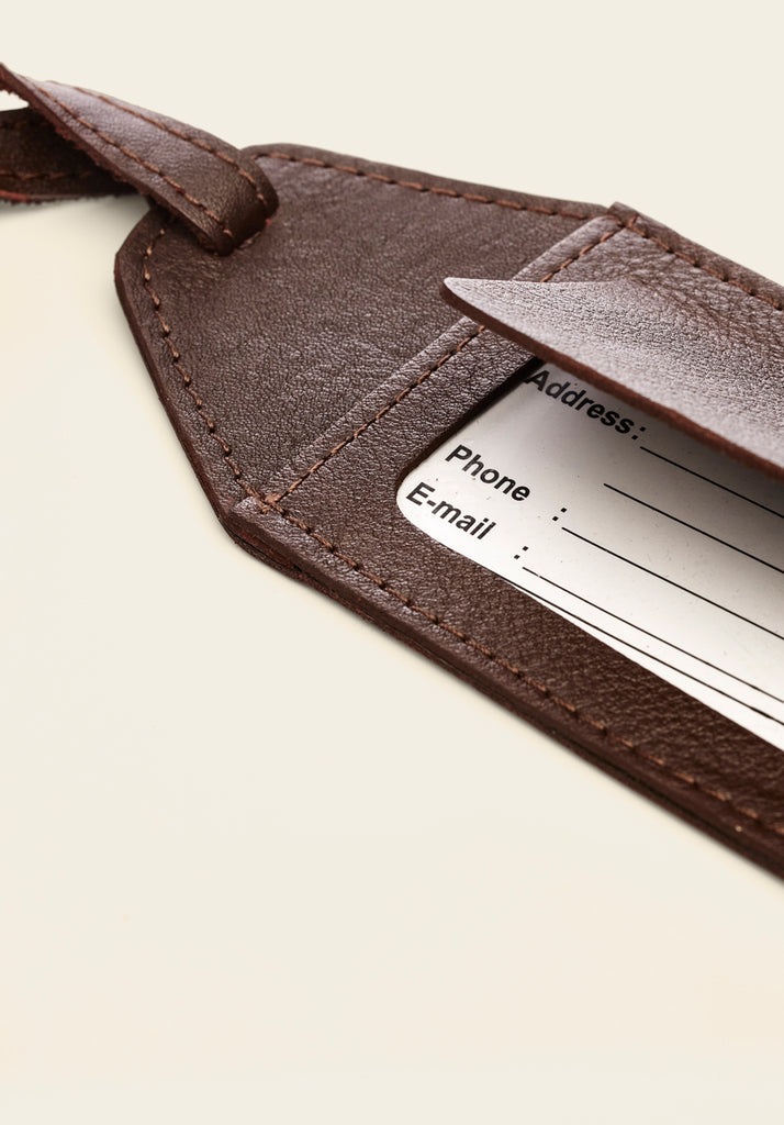 Luggage Tag - Brown - View of the address detail