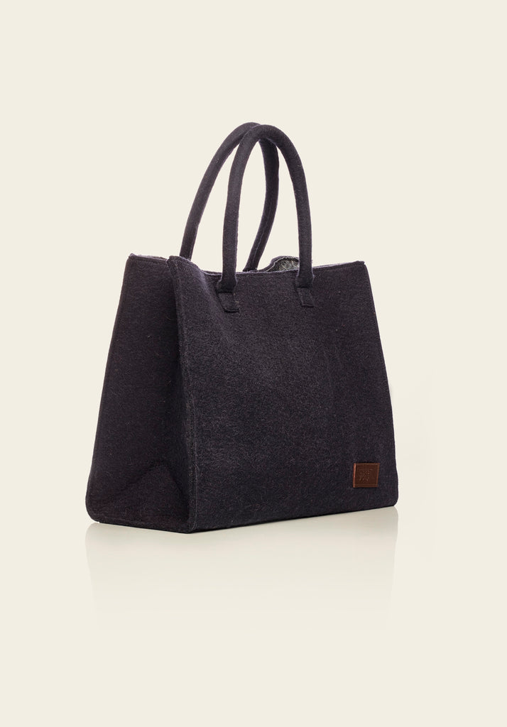 The Casual Shopper - Classic Navy - side panel view and detail