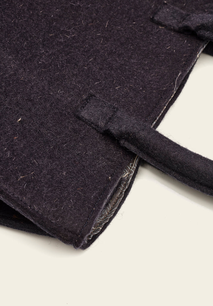 Honest wolf wool casual shopping bag in navy product