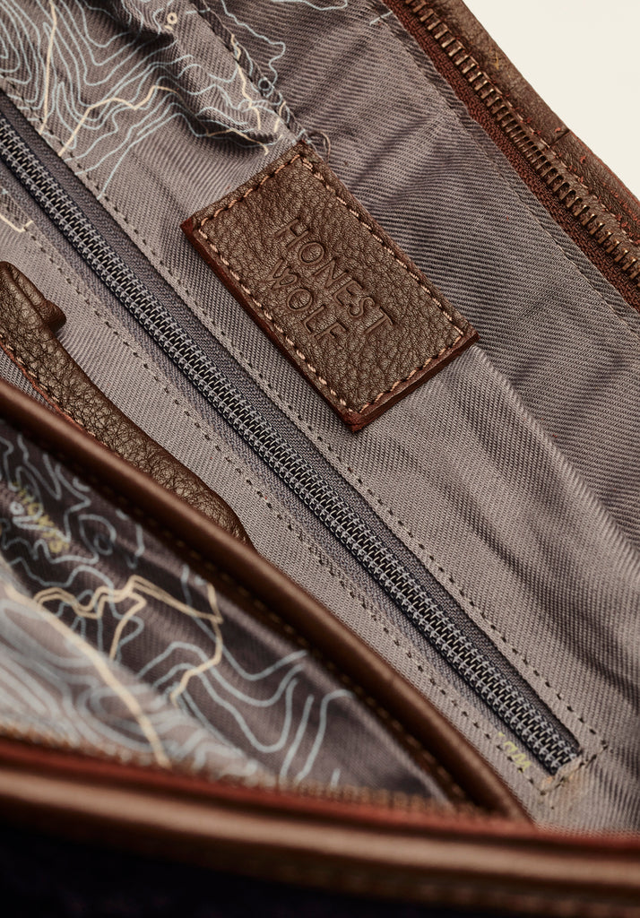 honest wolf navy wool mini tote bag product