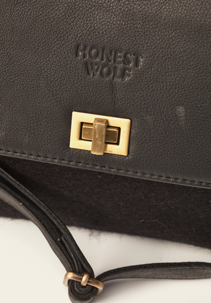 honest wolf black wool crossbody product