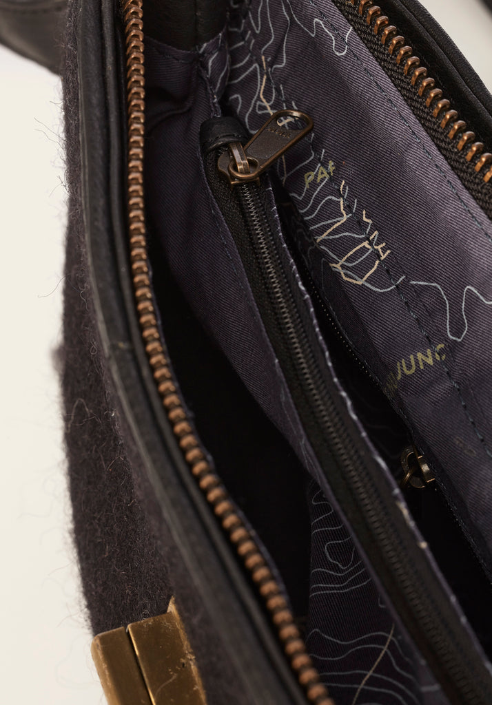 honest wolf black wool crossbody product