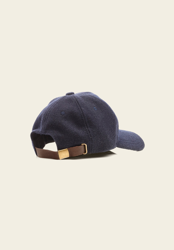 Heritage Wool Cap - Navy back view of cap