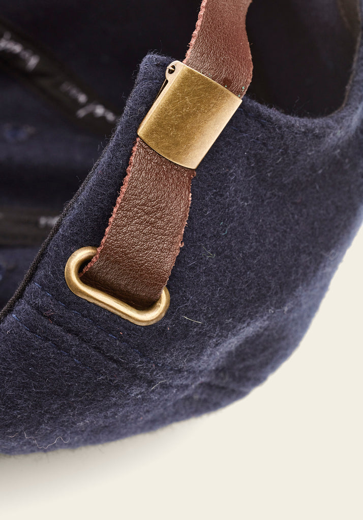 The honest wolf wool heritage cap navy product
