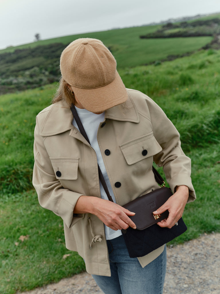 Honest Wolf wool cap caramel beige lifestyle