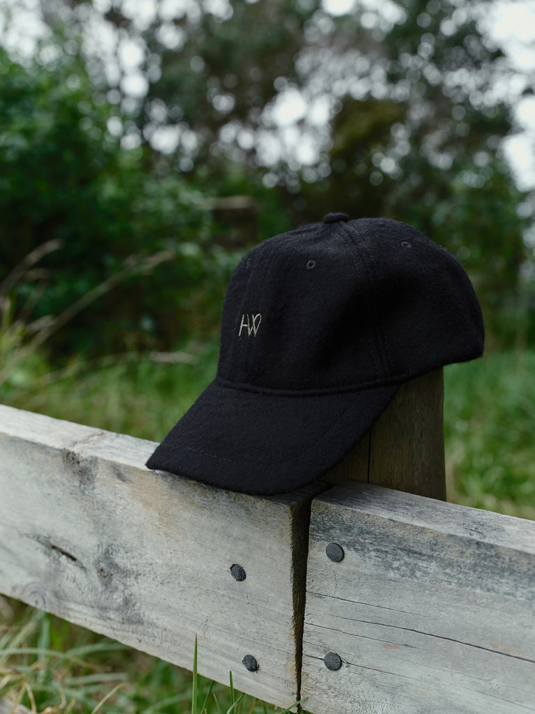 honest wolf heritage cap black and green lifestyle