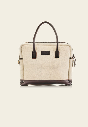 Satchel - Taupe, a view of the whole bag