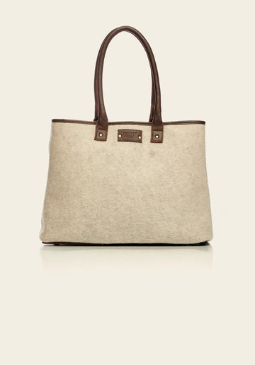 Mini Tote - Taupe (second) side view of bag