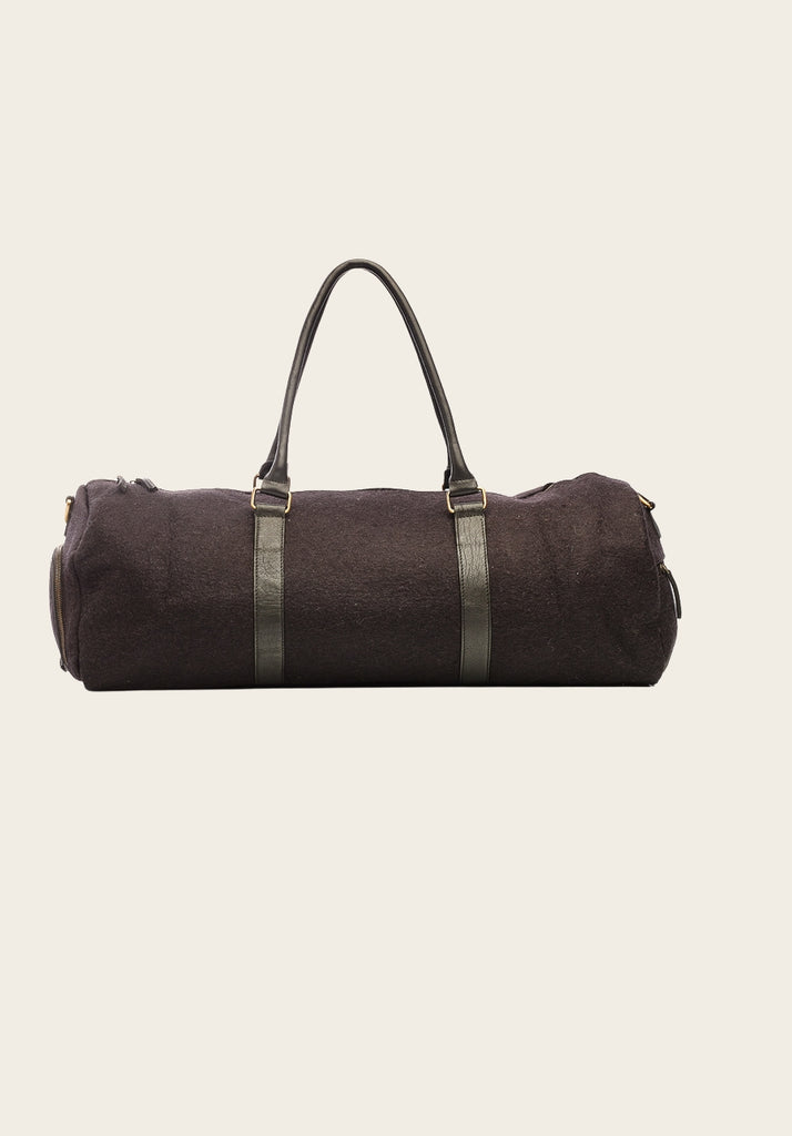 honest wolf wool felt weekender bag black product 