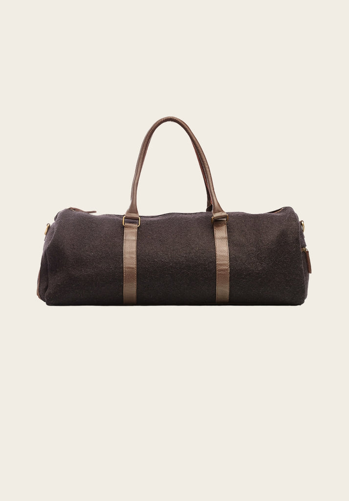 honest wolf wool felt weekender black and brown product 