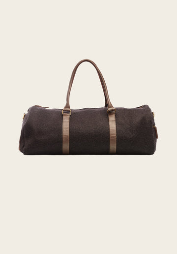 honest wolf wool felt weekender black and brown product 