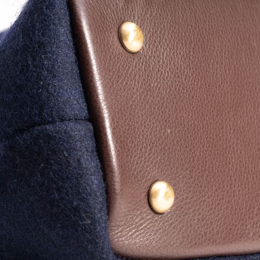 honest wolf navy wool mini tote bag product