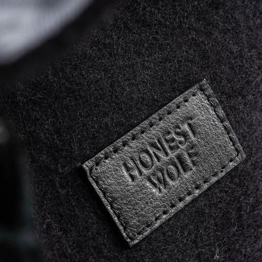 honest wolf black wool everyday tote bag product